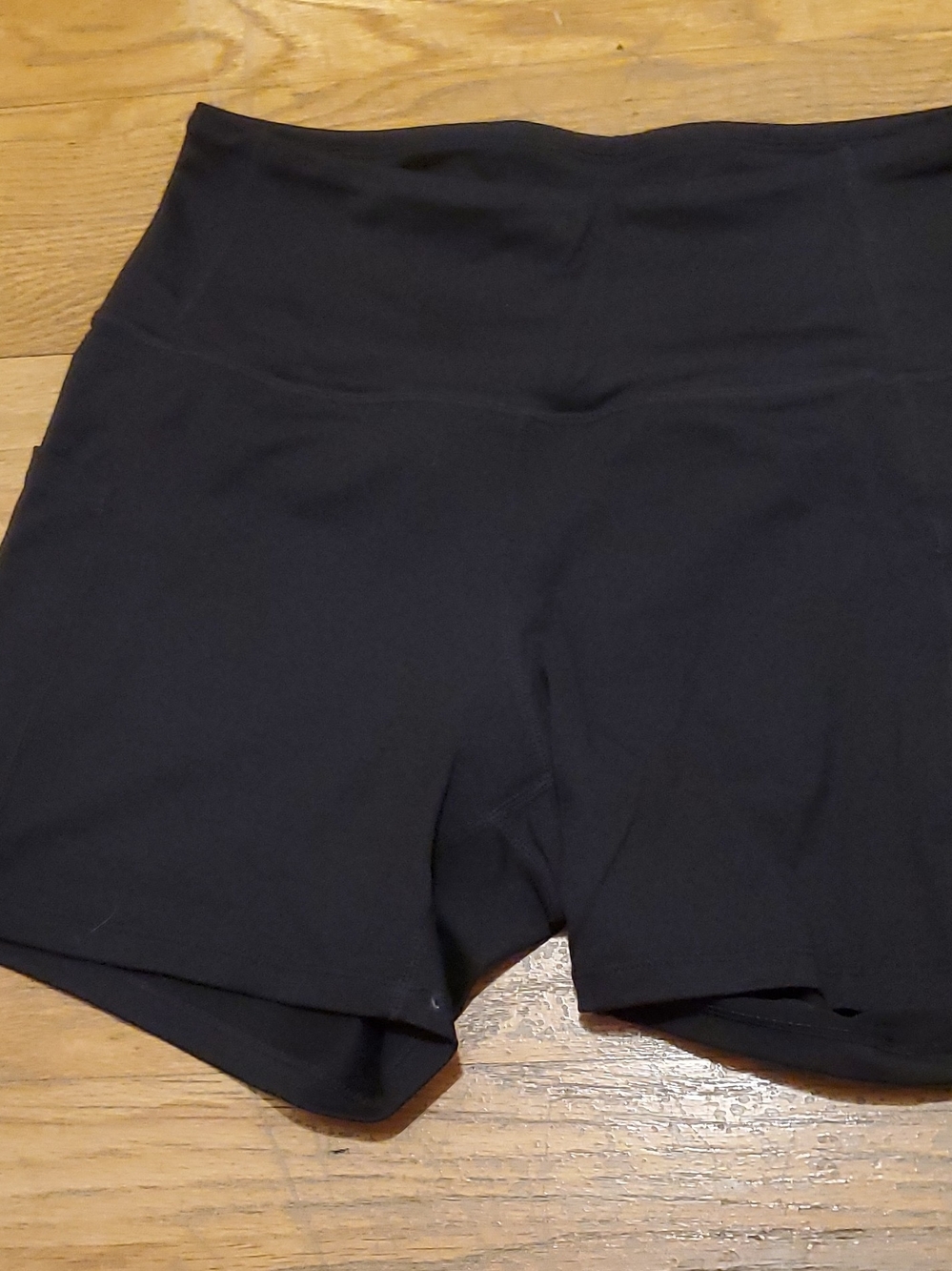 High-Waist Black Women's Active Shorts